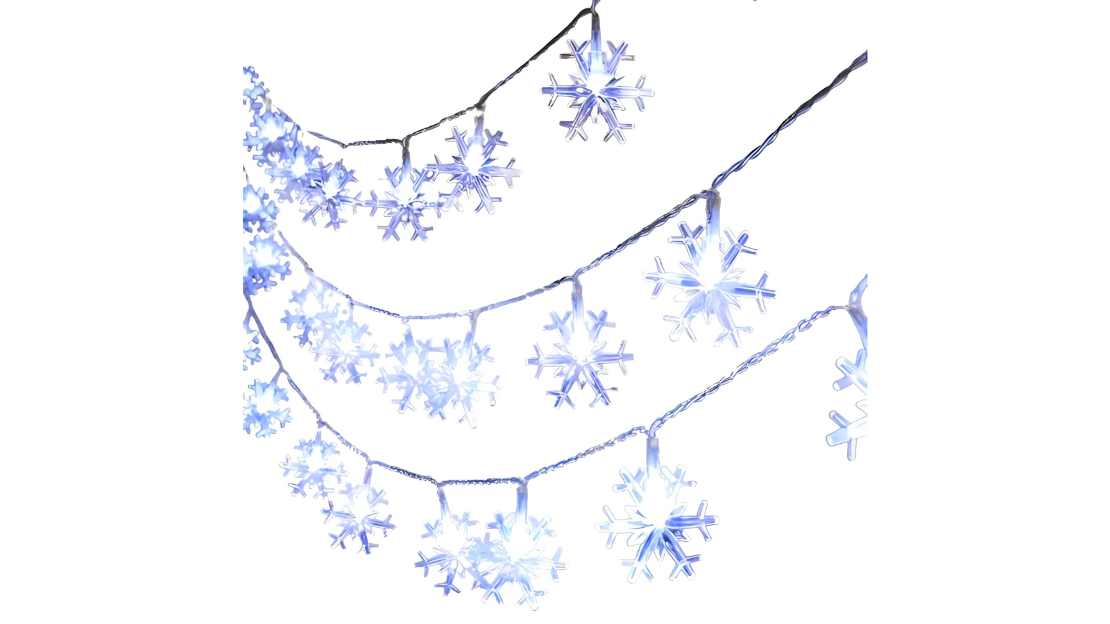 TM Glittering LED Christmas Snowflake String Light