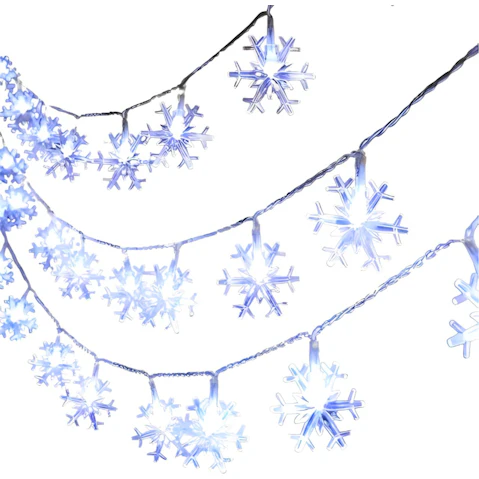 TM Glittering LED Christmas Snowflake String Light