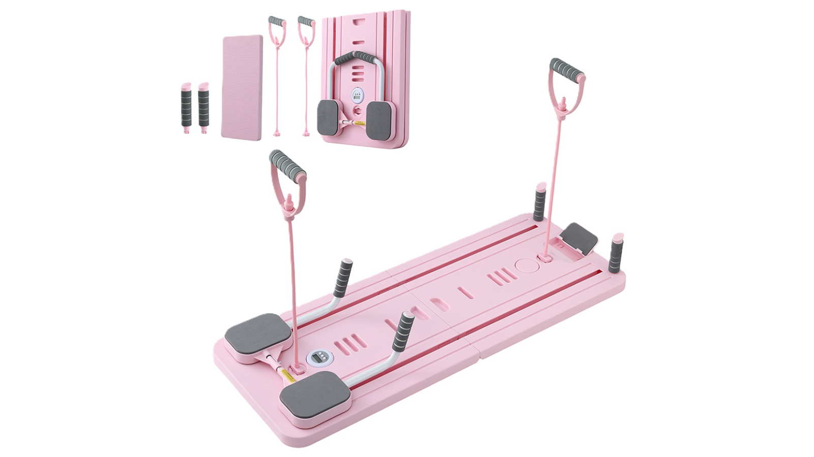 Everfit Pilates Reformer Abdominal Board Fitness Set - Pink