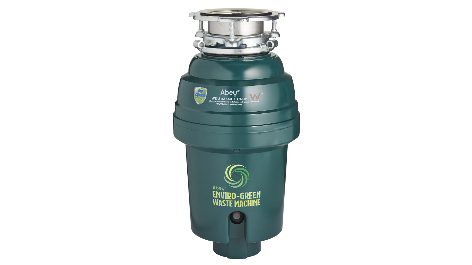 Abey Food Waste Disposer 1 1/4 HP with Built-In Air Switch