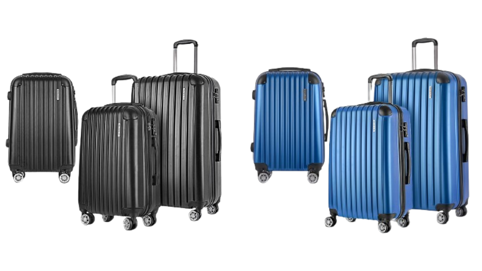 Wanderlite 3 Piece Carry-on Hard Case TSA Lightweight Trolley Set