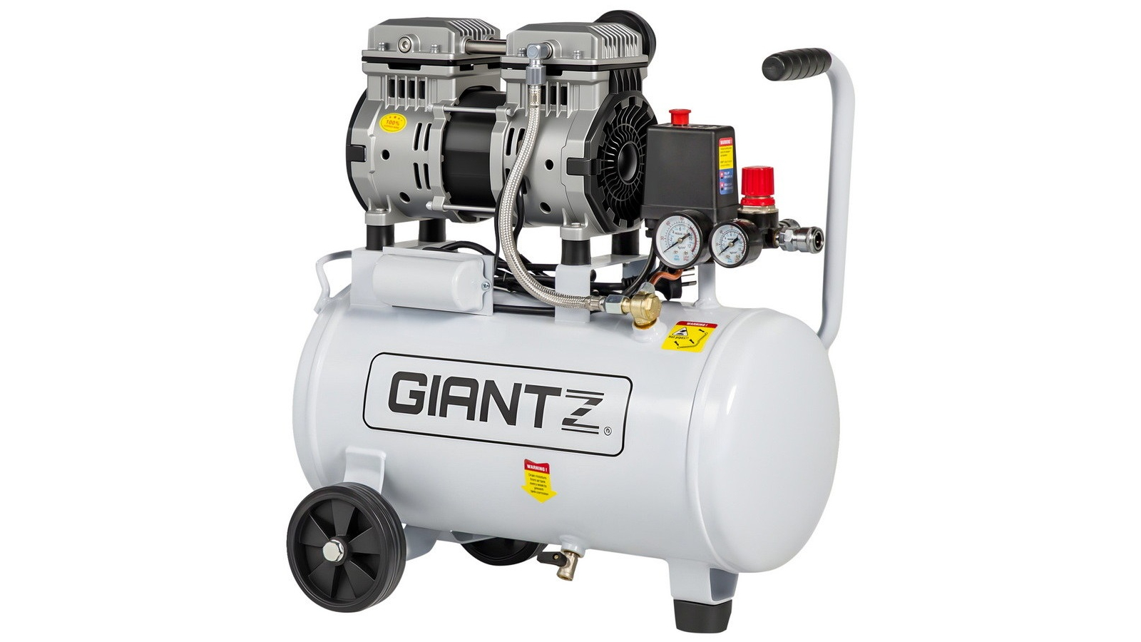 Giantz 24 Litre Oil-Free 0.75HP Quiet Portable Air Compressor