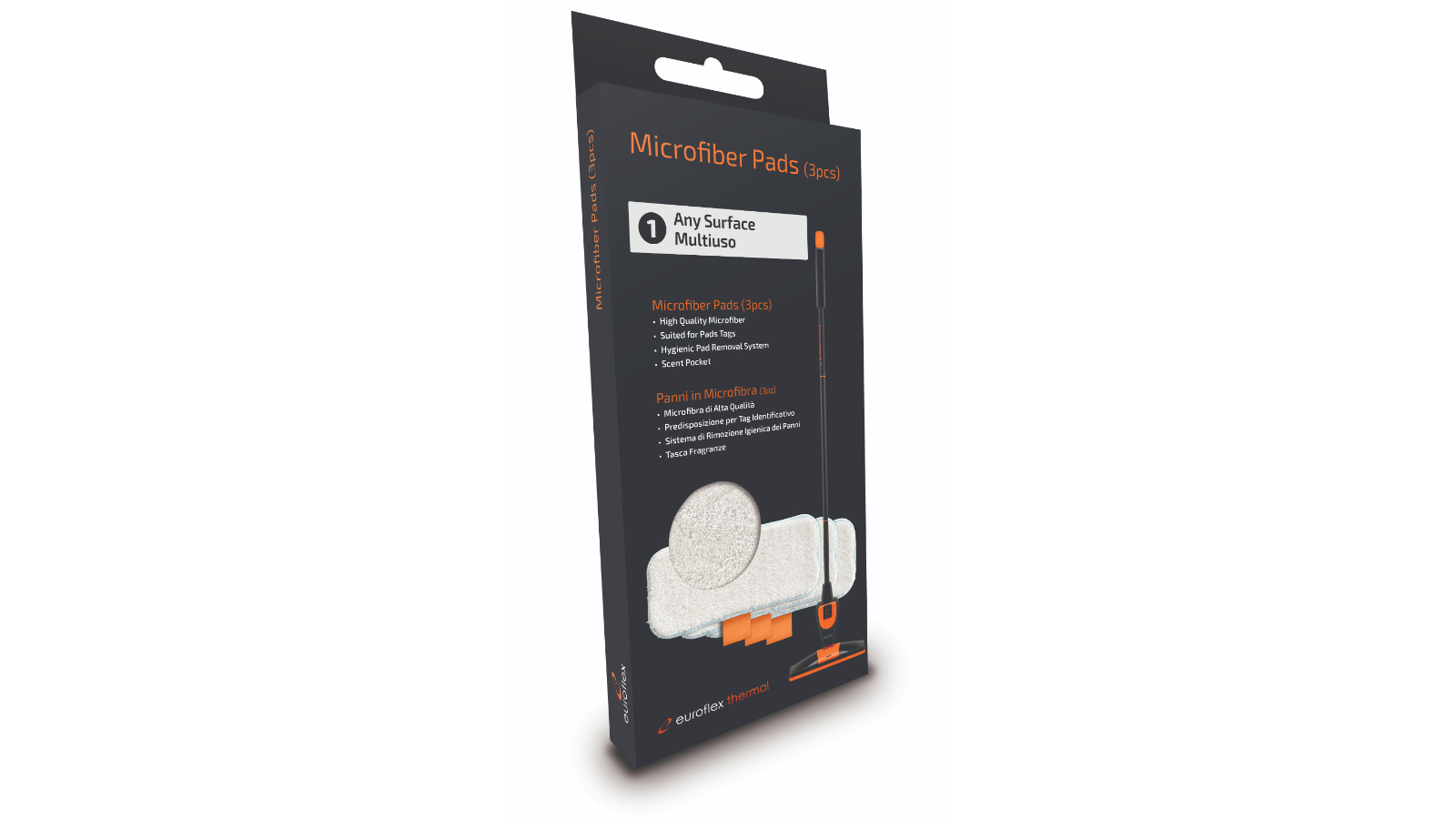 Euroflex Thermal X1 Pack of 3 Replacement Multi-Surface Microfibre Pad
