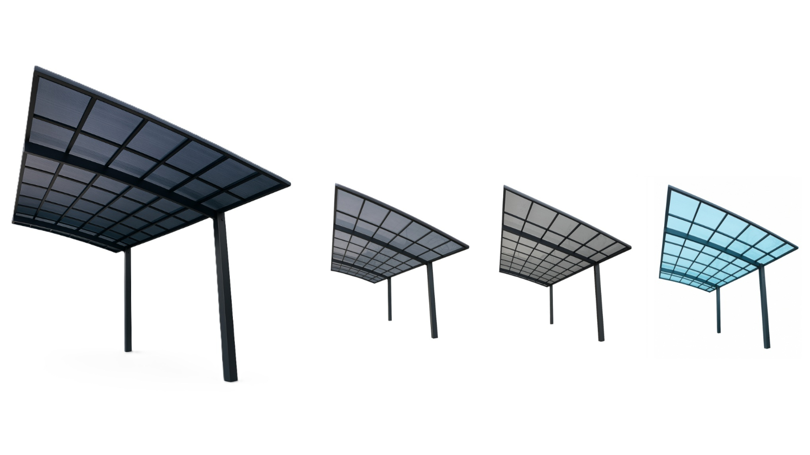 Acetech Grey Frame Single Cantilever Carport