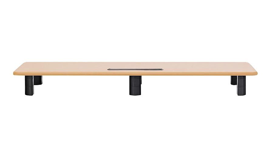 GKU Height Adjustable Dual Monitor Riser - Oak