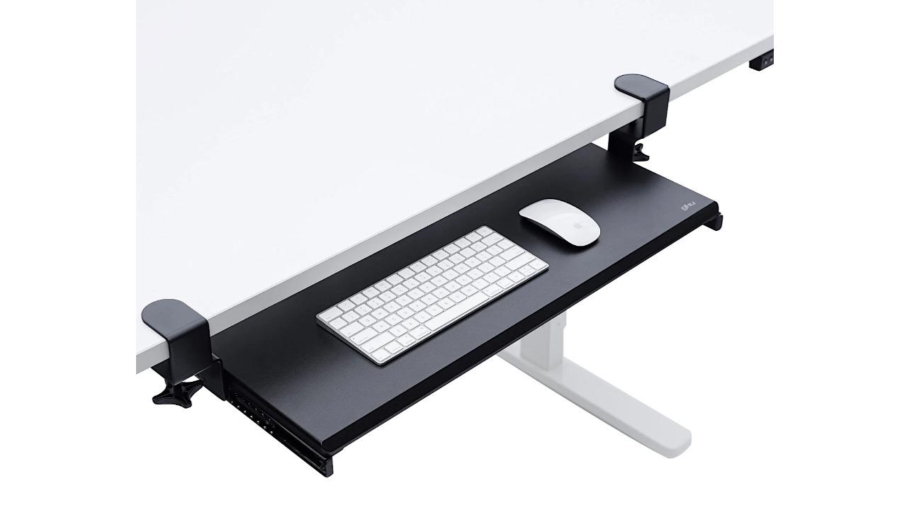 GKU Black Under Desk Keyboard Tray - X-Large