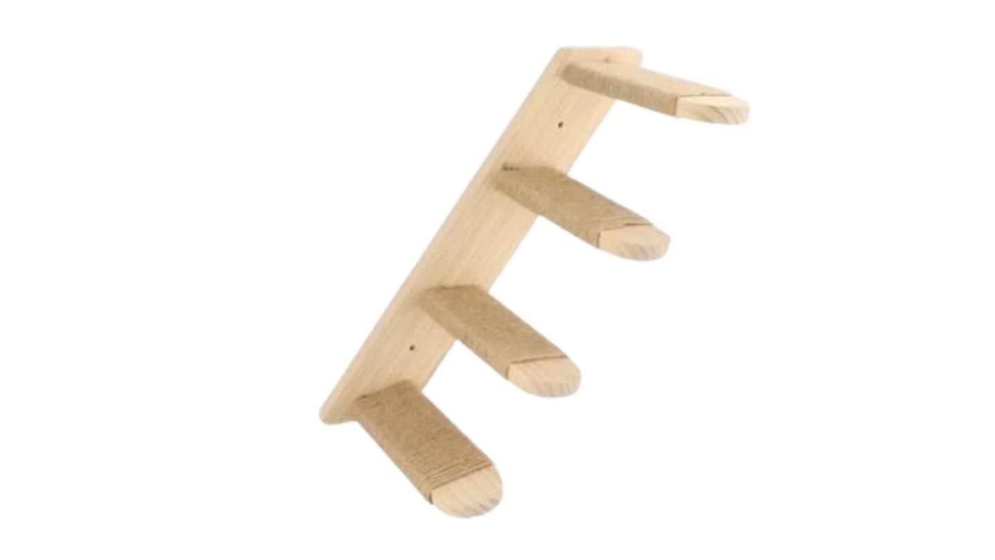 TM Paws and Play Elevated Wooden Cat Climbing Shelf