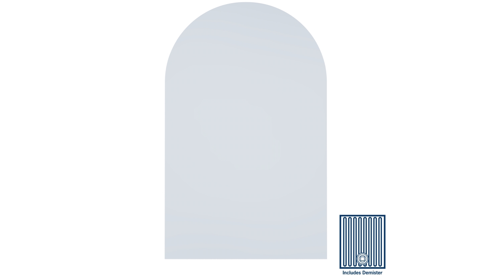 Thermogroup Ablaze Aspen 500x800mm Church Shape Mirror with Hanger Including Demister