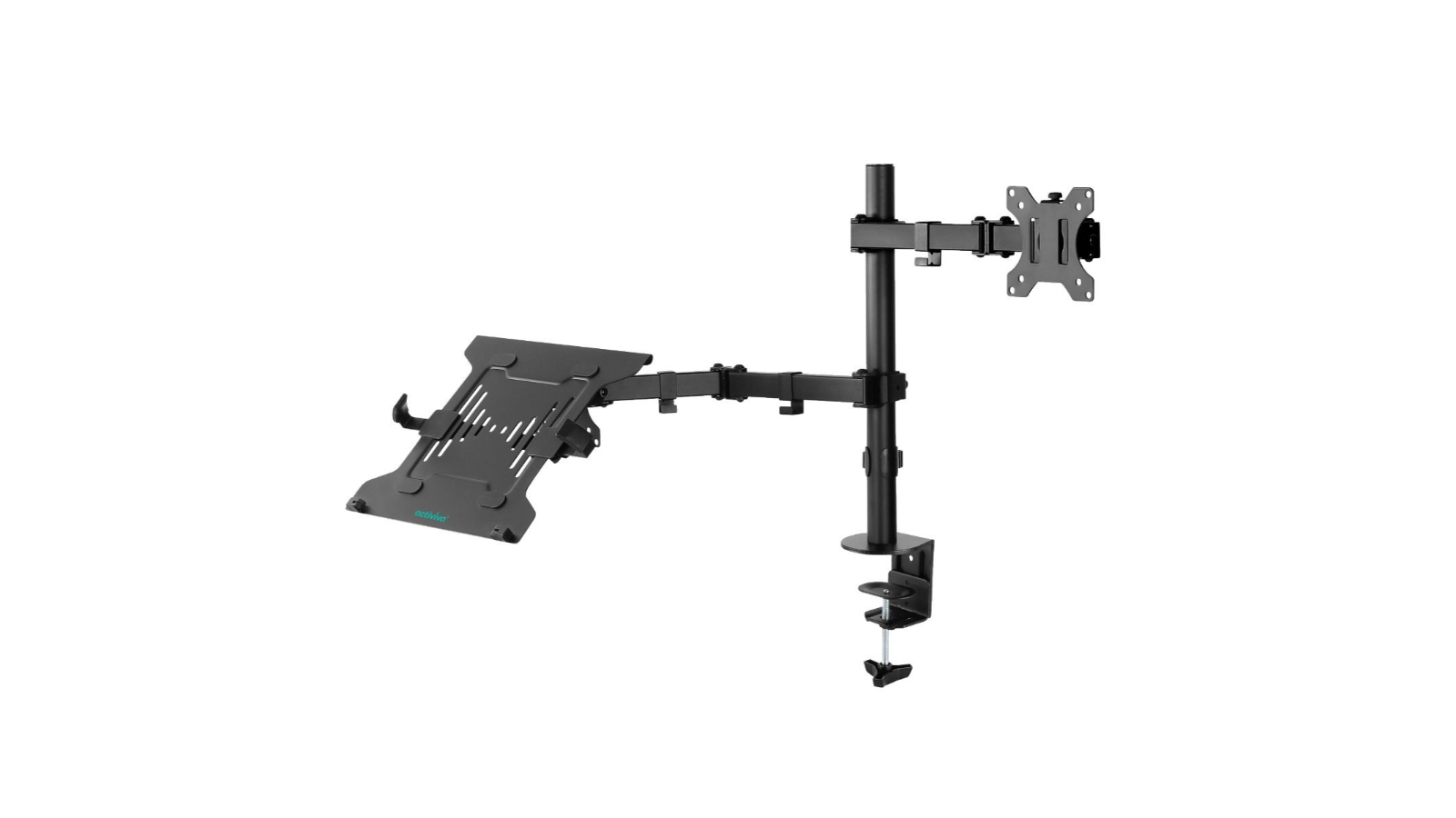 MBeat Activiva Dual-Screen Articulating Monitor Arm with Interchangeable Laptop Holder