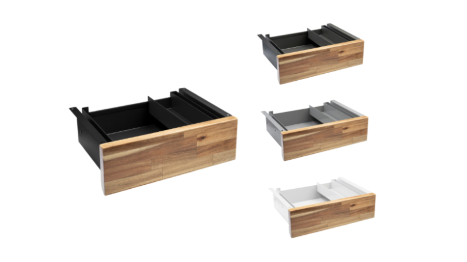 Desky Acacia Softwood Minimal Under Desk Drawer