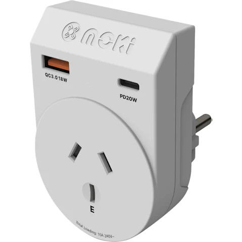 Moki Travel Adaptor Plus - AU/NZ to EU