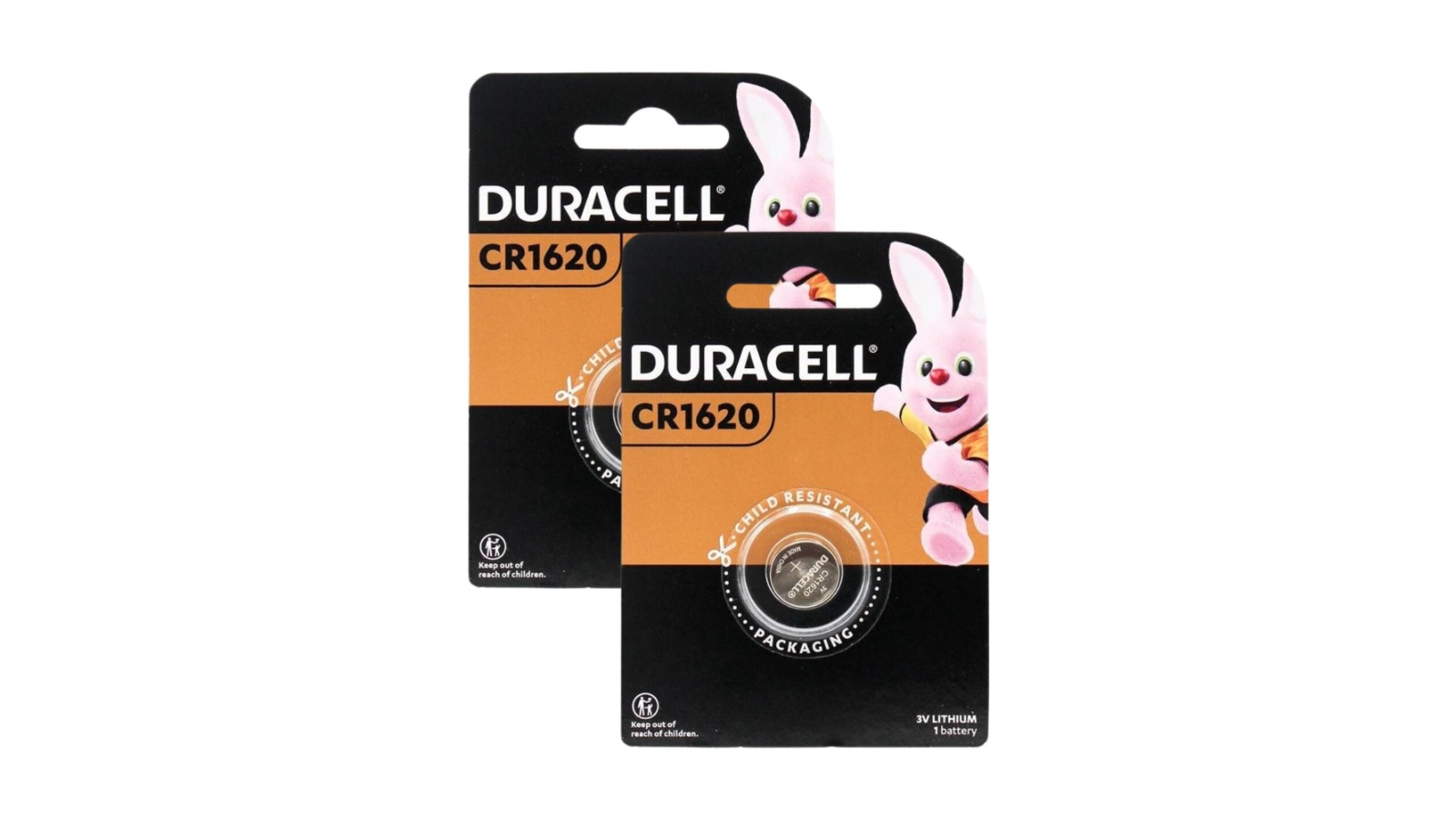 Duracell 2 x CR1620 3V Lithium Coin Battery
