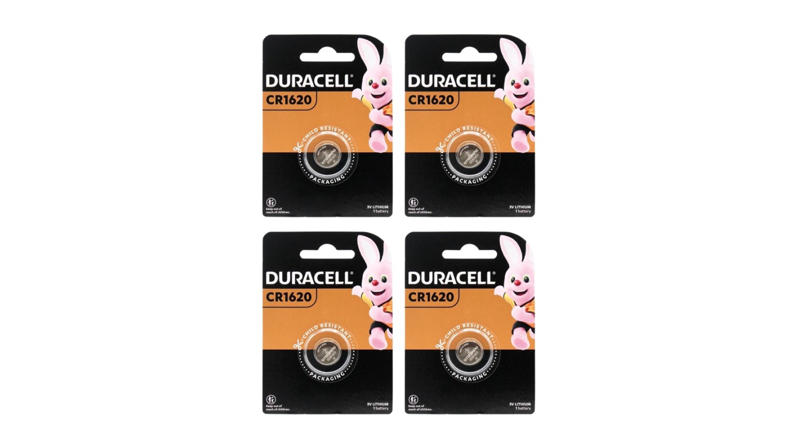 Duracell 4 x CR1620 3V Lithium Coin Battery
