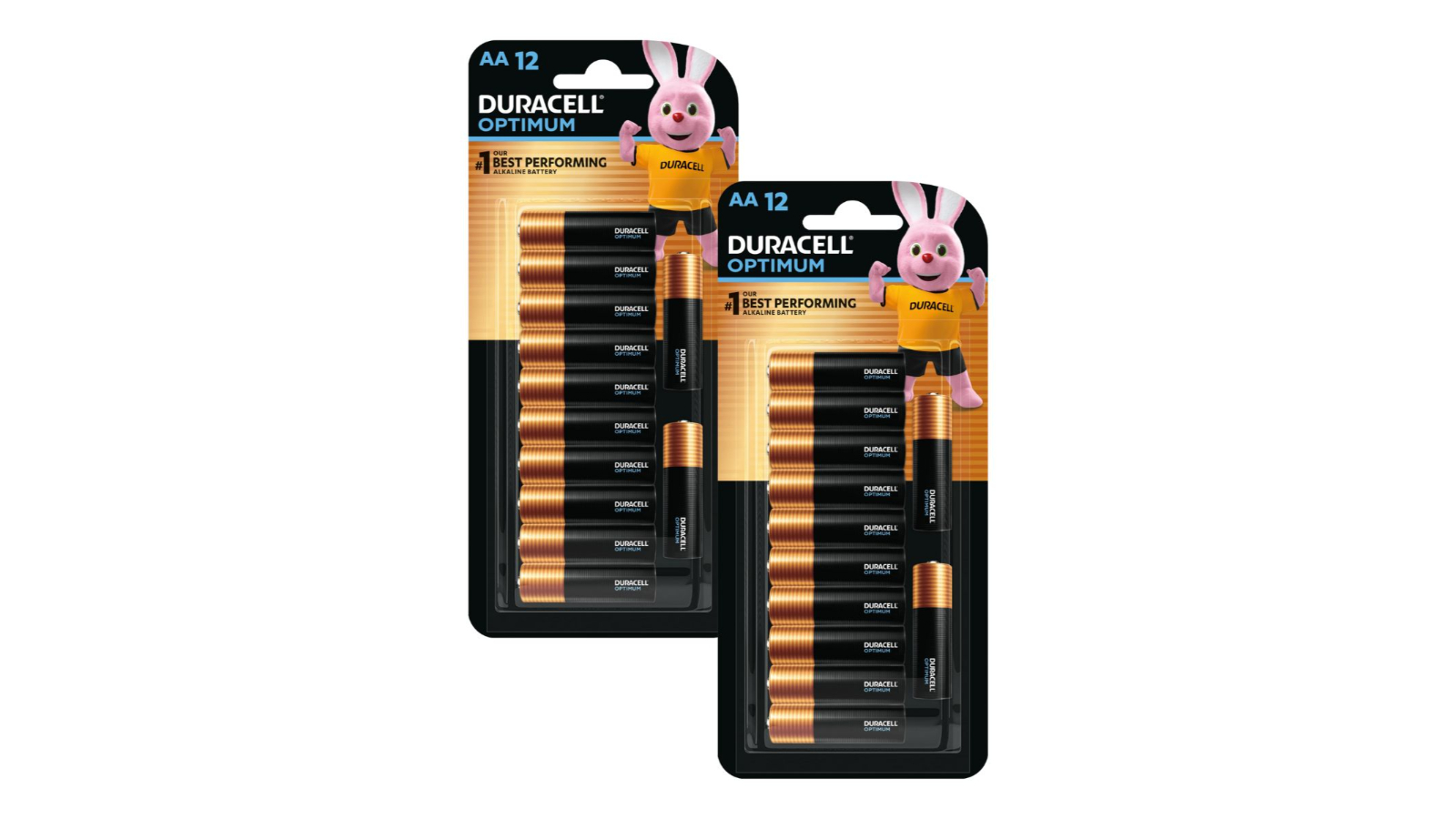 Duracell 2 Piece Optimum Alkaline AA Batteries - Pack of 12