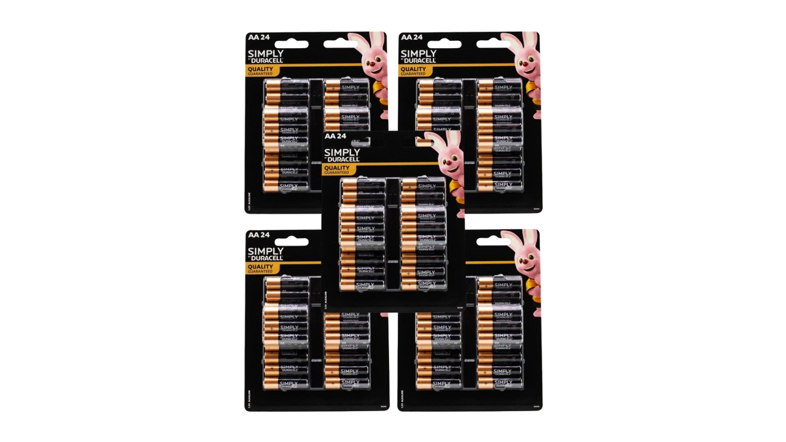 Duracell 5 Pack AA Batteries - 24 Pieces