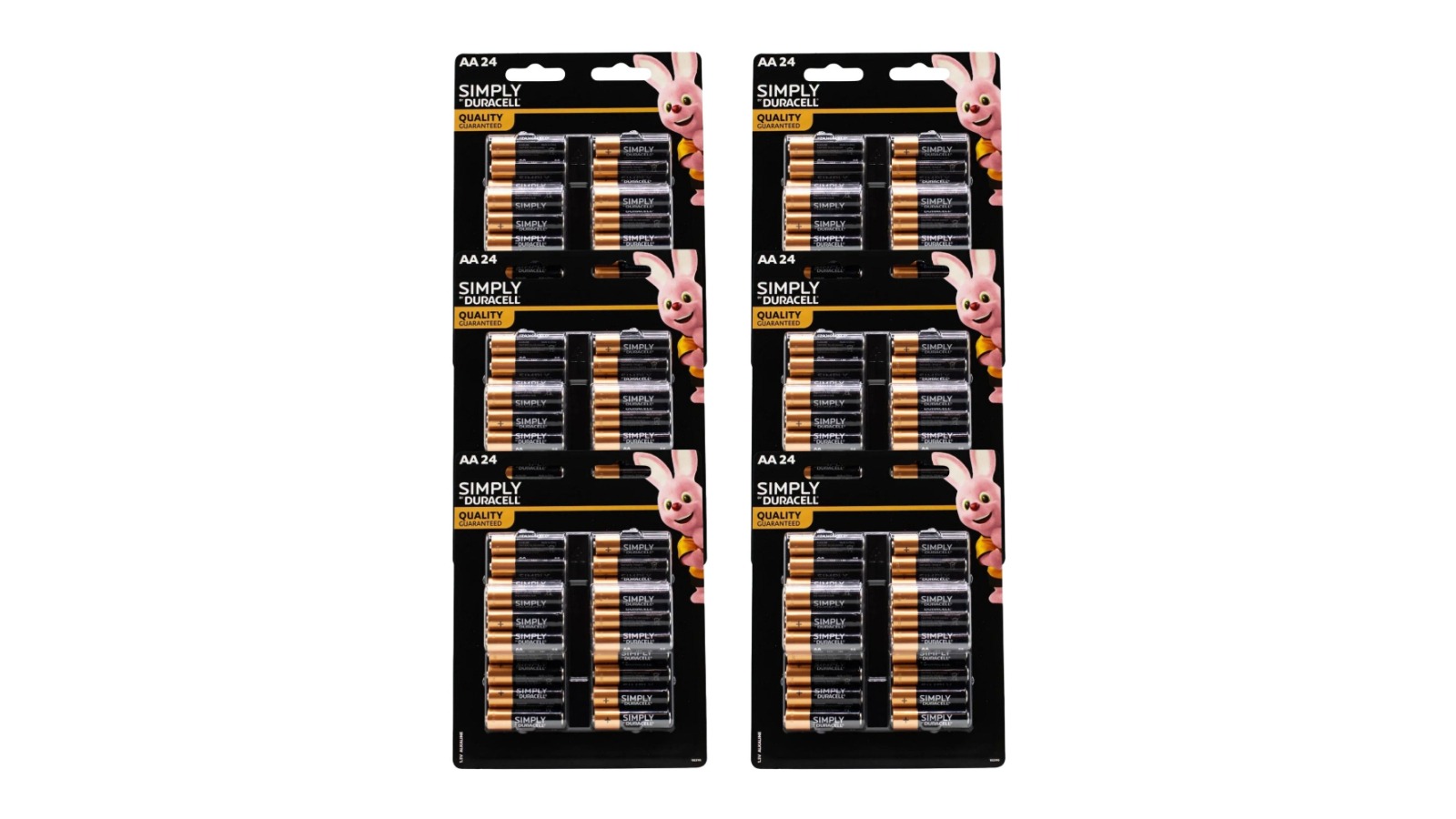 Duracell 6 Pack AA Batteries - 24 Pieces