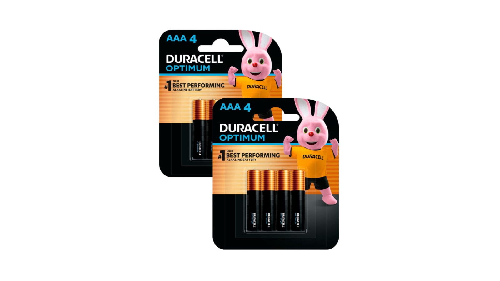 Duracell 2 Piece Optimum Alkaline AAA Batteries - Pack of 4