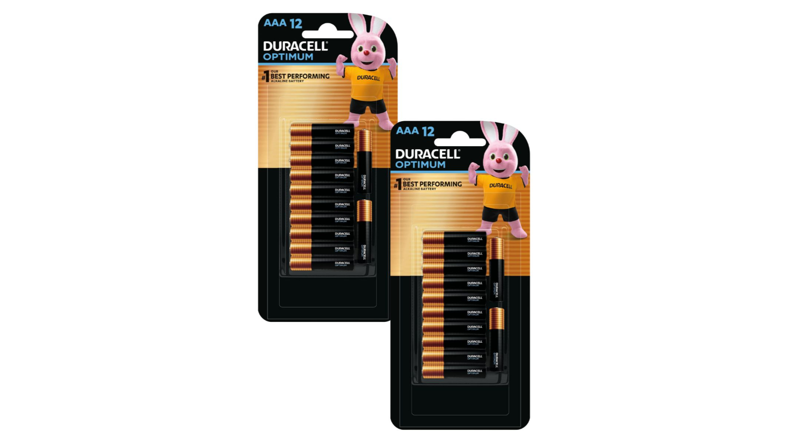 Duracell 2 Piece Optimum Alkaline AAA Batteries - Pack of 12