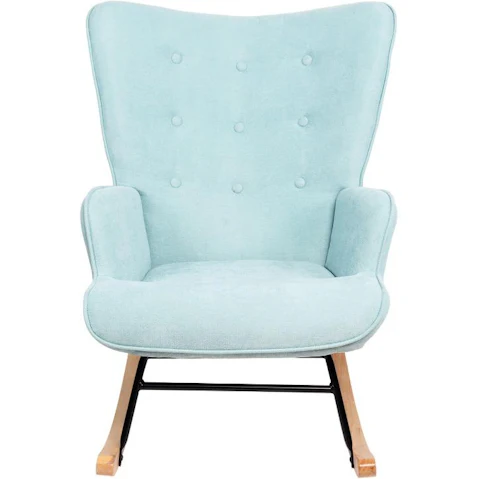 Oikiture Rocking Nursing Armchair - Linen Blue