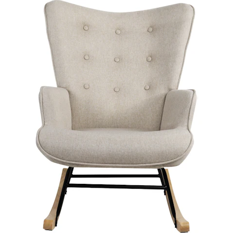 Oikiture Rocking Nursing Armchair - Light Beige