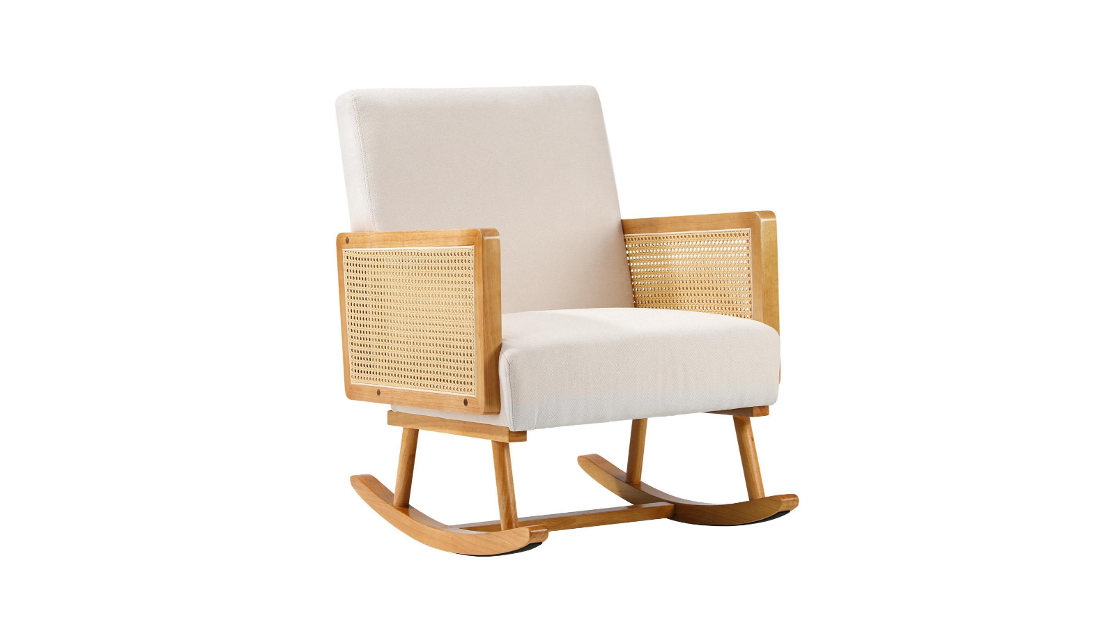 Oikiture Rocking Chair Nursing Armchair Beige Harvey Norman
