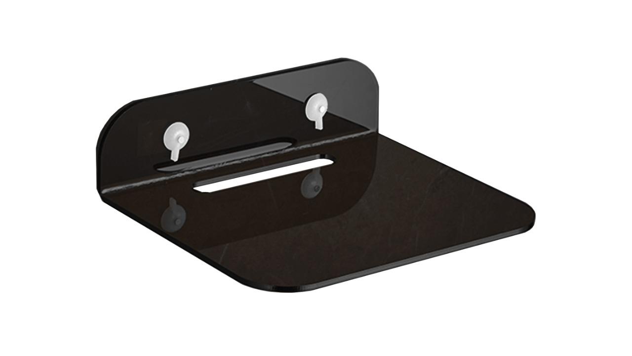 TODO Floating Black Acrylic Mounted Wall Display Storage Shelve - Medium