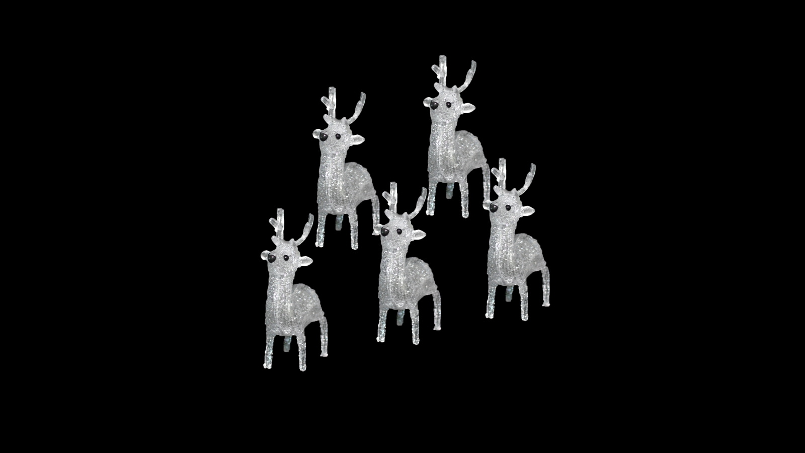 Lexi Lighting Acrylic Baby Reindeers - Set of 5