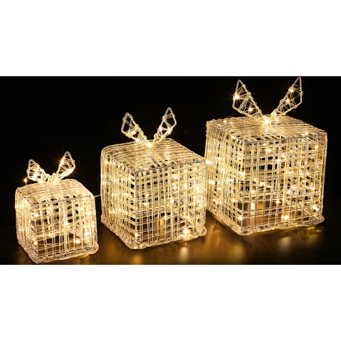 Lexi Lighting Set of 3 Acrylic Gift Box