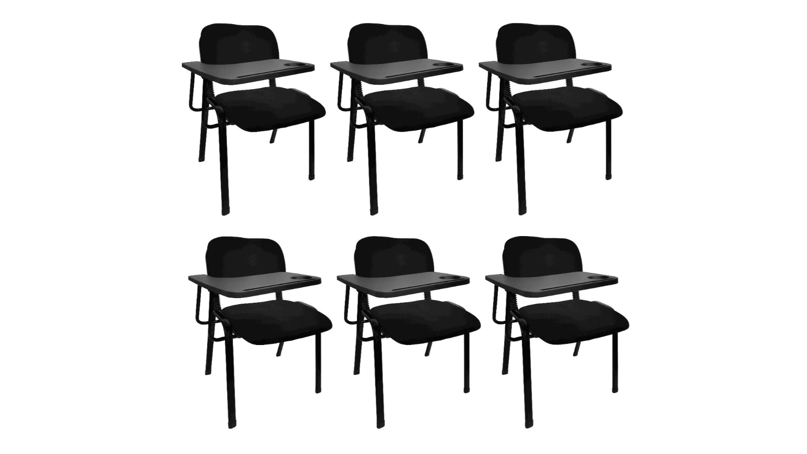 NNECN Lecture Chair with Table Top for Classroom Lecture Training Conference - Black