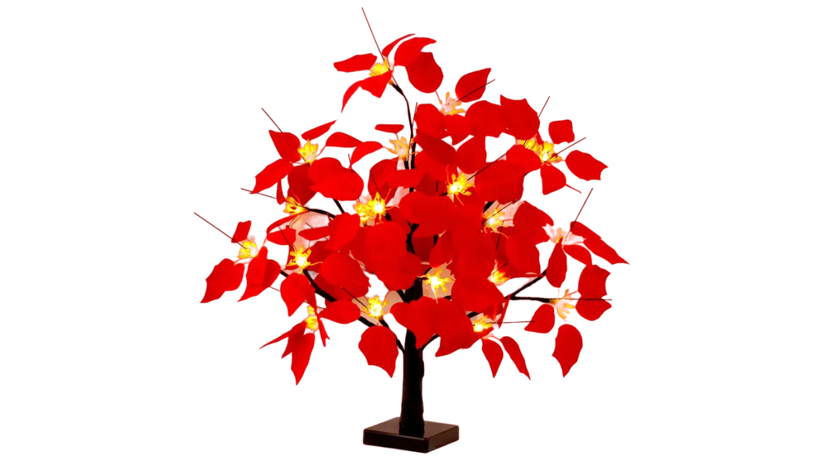 TM Blooming Brilliance Poinsettia Flower Tree with Festive Light
