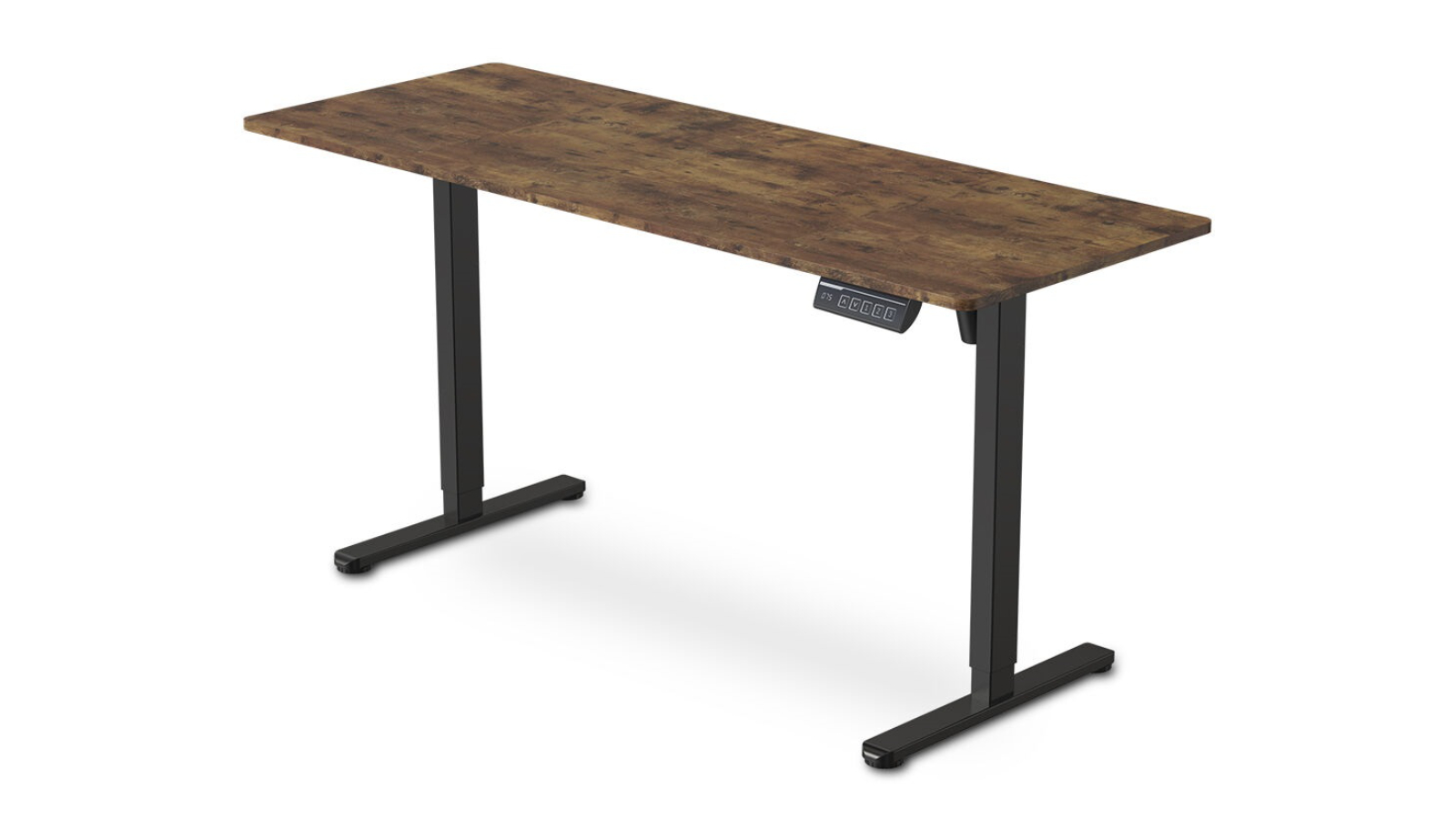 Fortia 160 x 60cm Sit/Stand Desk - Walnut/Silver