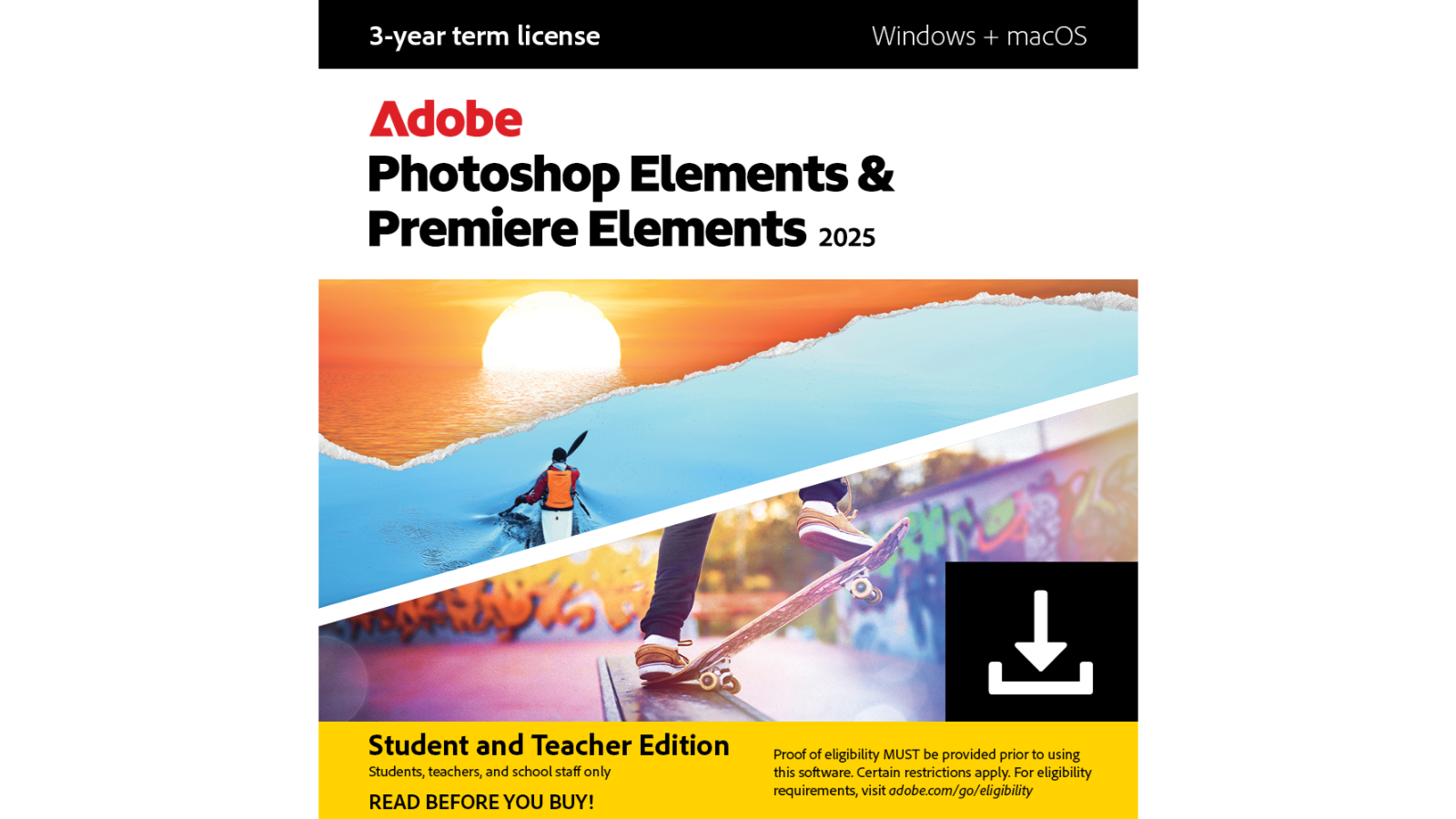 Adobe Photoshop and Premiere Elements 2025 Student/Teacher Adobe Photoshop and Premiere Elements 2025 Student/Teacher