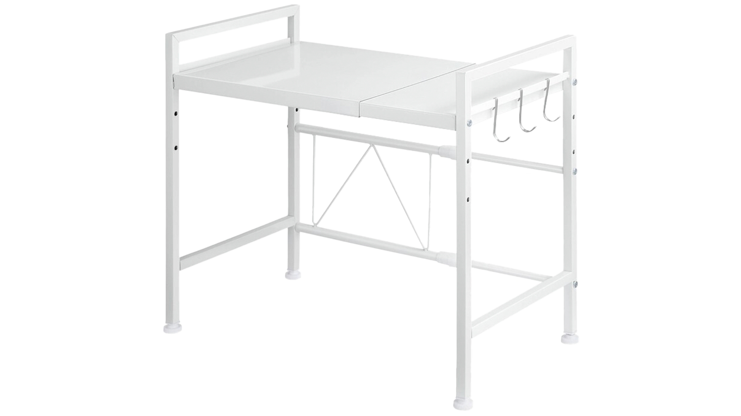 Adivo Adjustable Metal Storage Microwave Rack - White | Harvey Norman