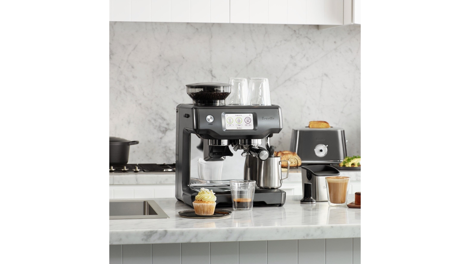Breville The Barista Touch Coffee Machine Black Stainless Steel