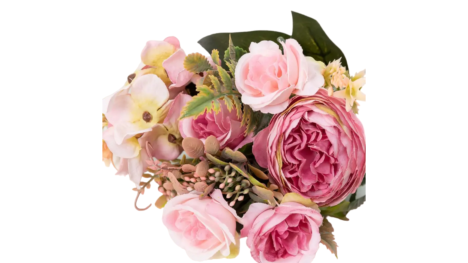 TM Elegant Artificial Flower Rose Peony Bouquet - Pink
