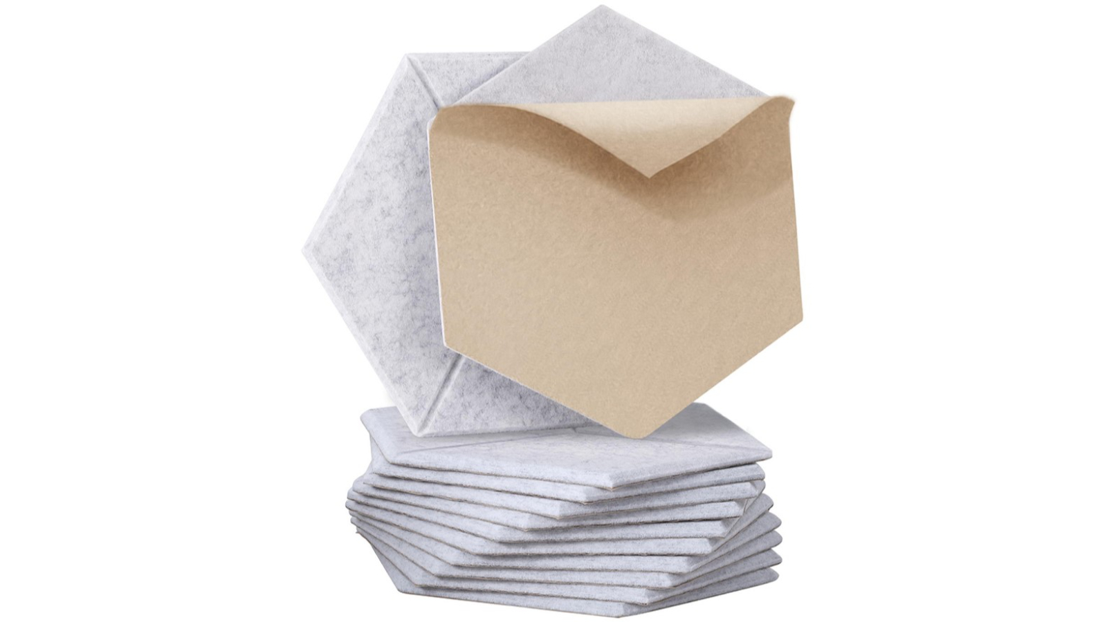 Alpha 12 Piece Acoustic Foam Panel Soundproof Absorption - Grey
