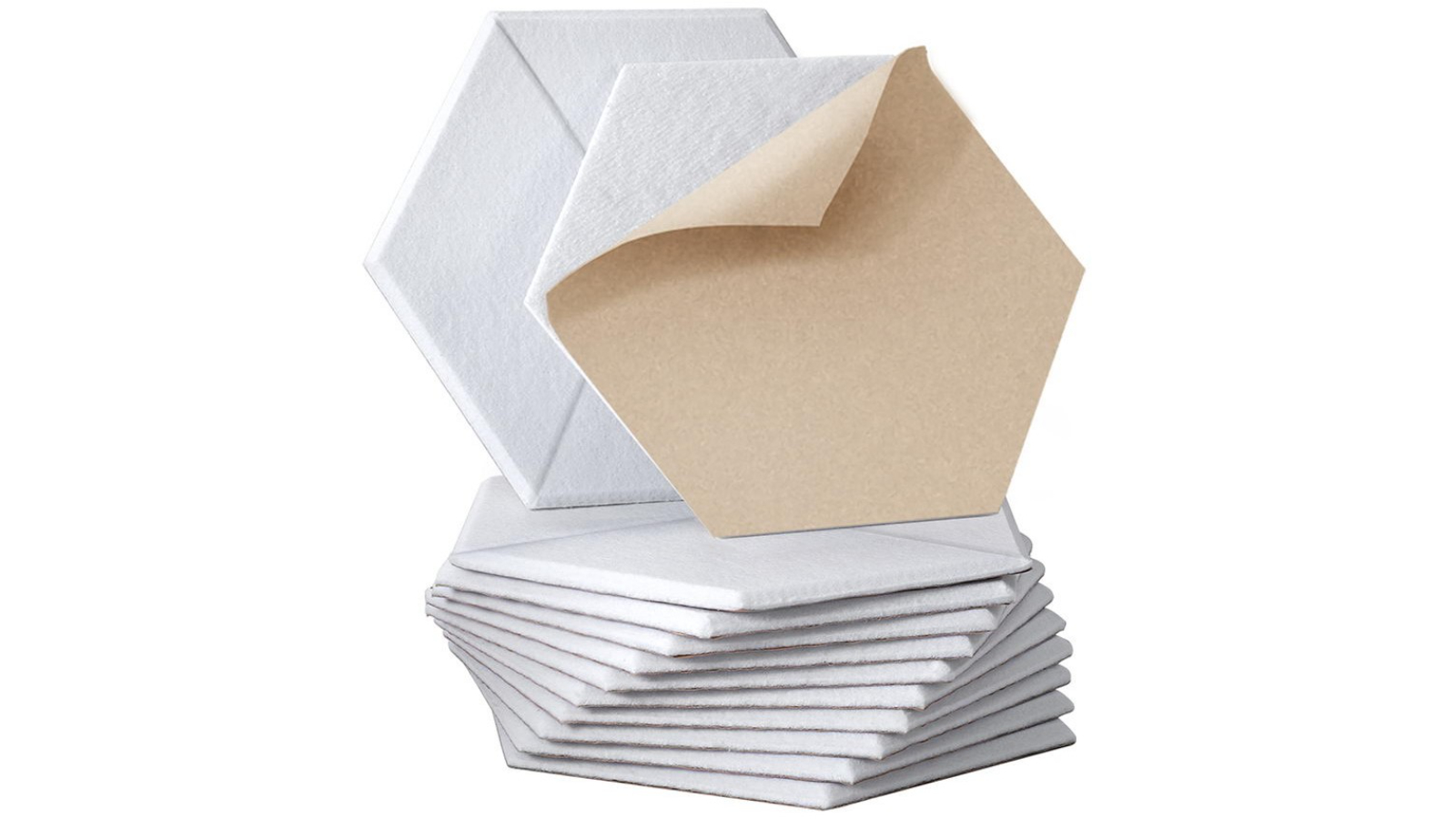 Alpha 12 Piece Acoustic Foam Panel Soundproof Absorption - White