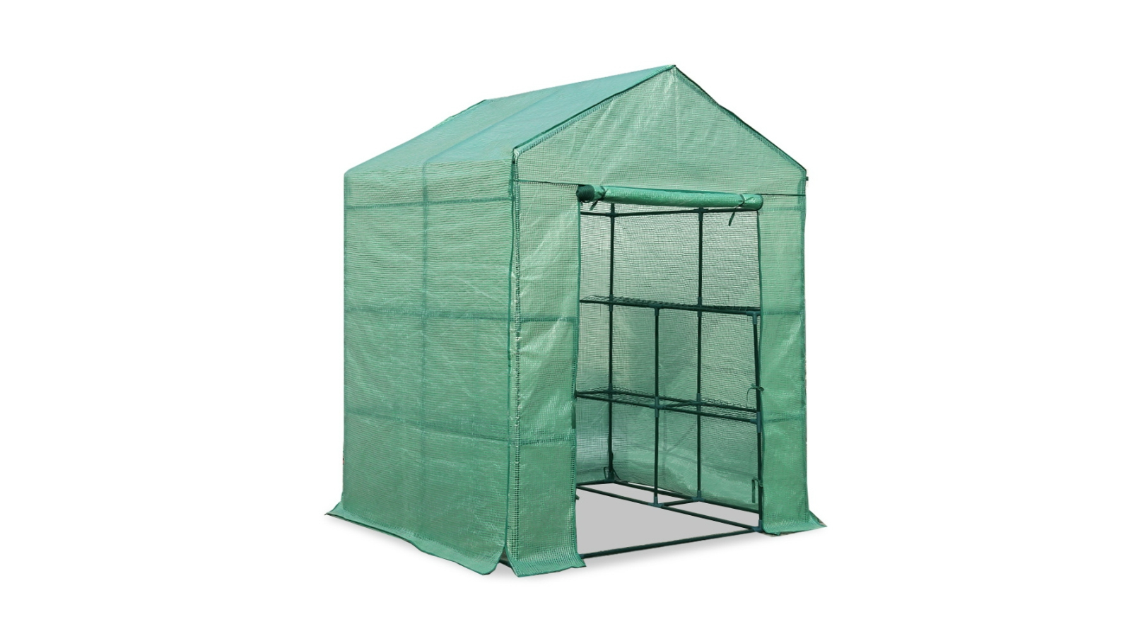 Green Fingers 1.4m x 1.55m Greenhouse - Green