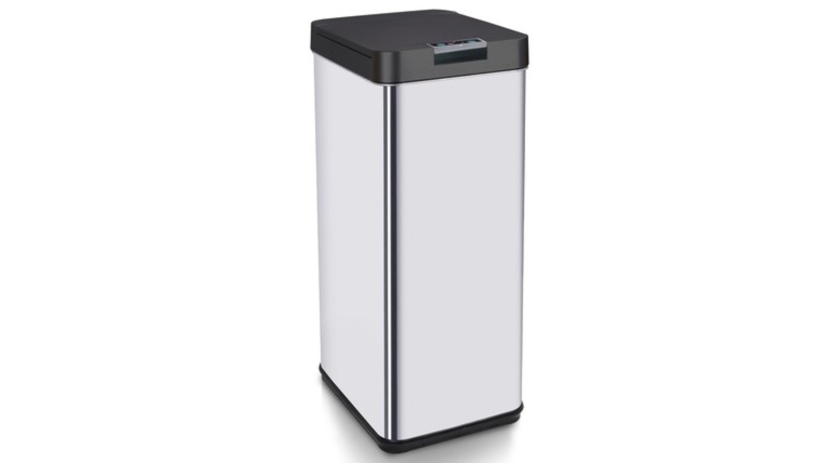 Miraklass 50Litre Narrow Square Sensor Bin Black Harvey Norman