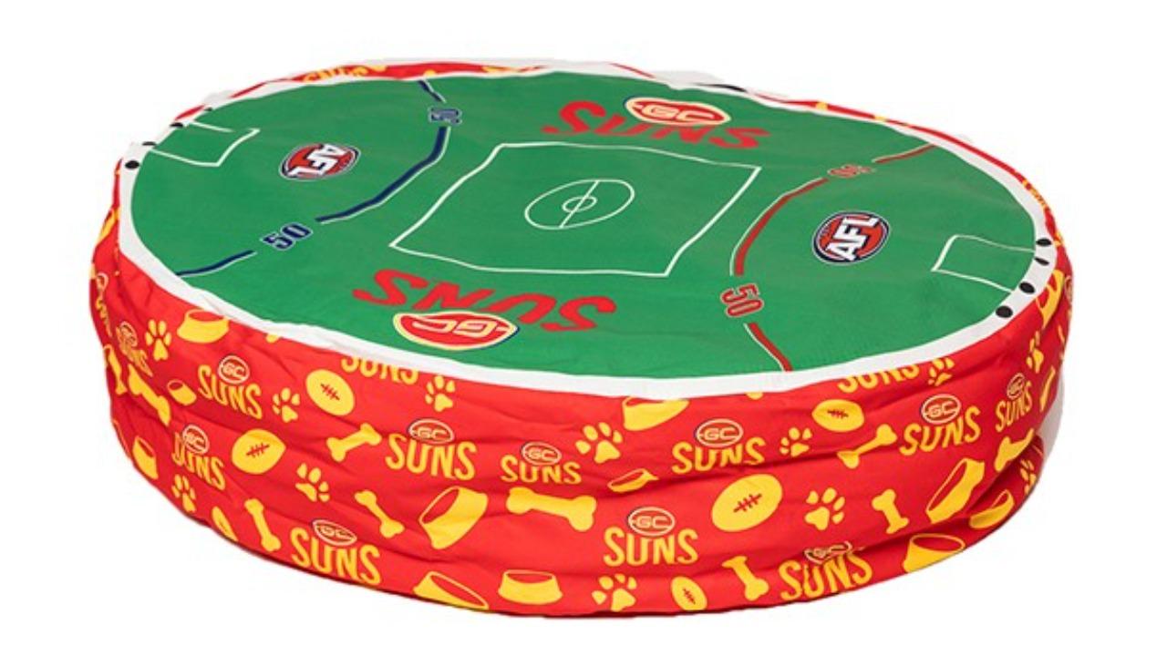 AFL Gold Coast Suns Round Lounge Dog Bed