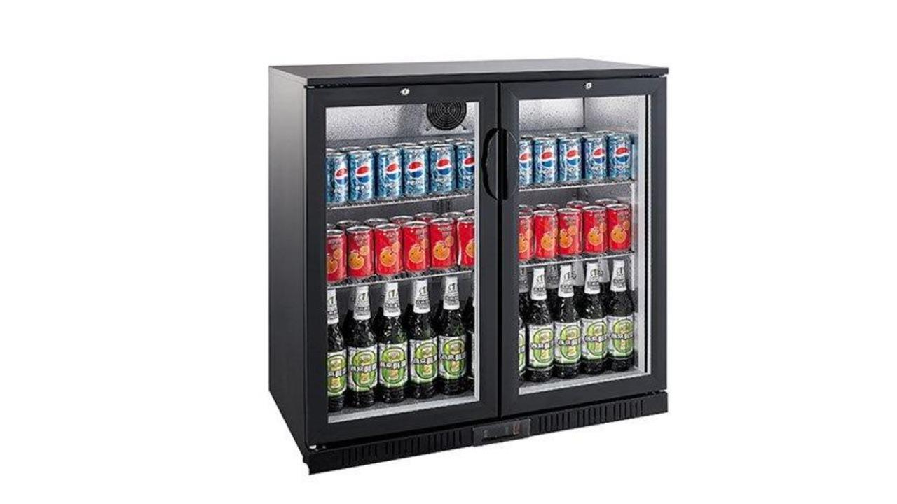 Airflo 210L Double Door Bar Cooler - Black