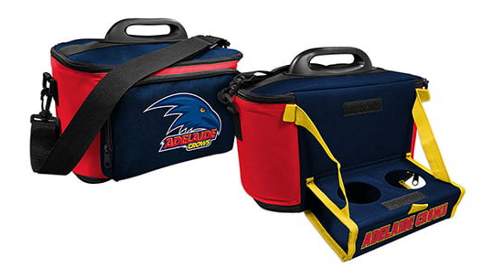 AFL Adelaide Crows Lunch Cooler Bag With Drink Tray Table