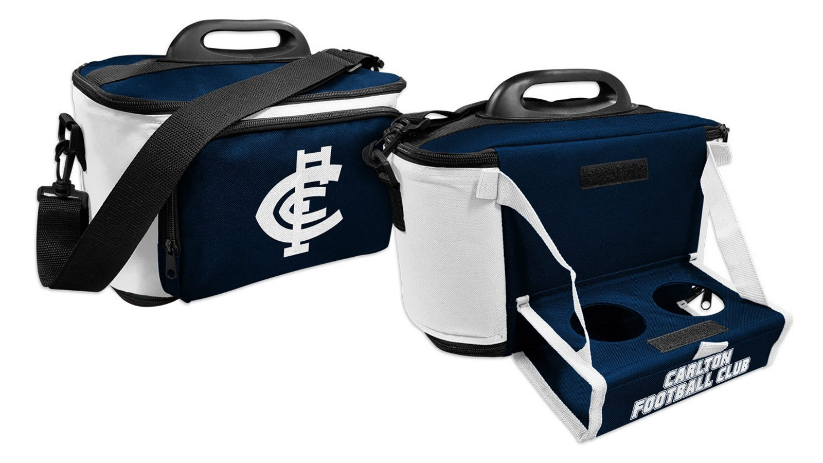 AFL Carlton Blues Lunch Cooler Bag With Drink Tray Table