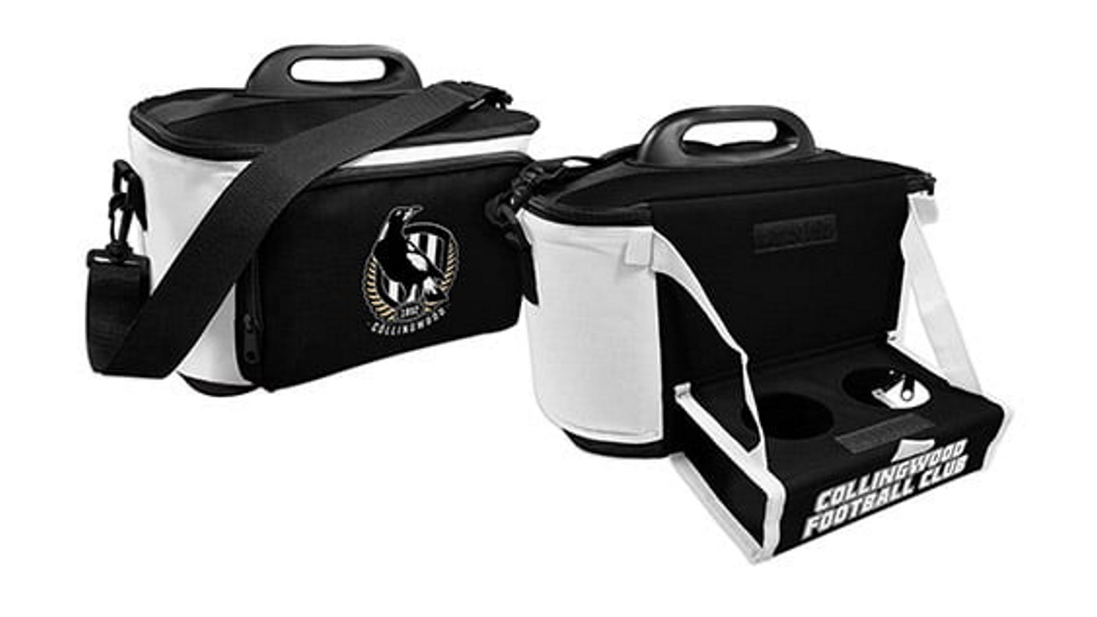 AFL Collingwood Magpies Lunch Cooler Bag With Drink Tray Table