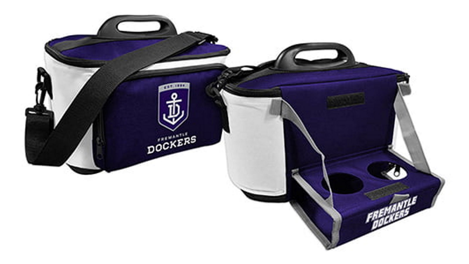 AFL Fremantle Dockers Freo Lunch Cooler Bag With Drink Tray Table