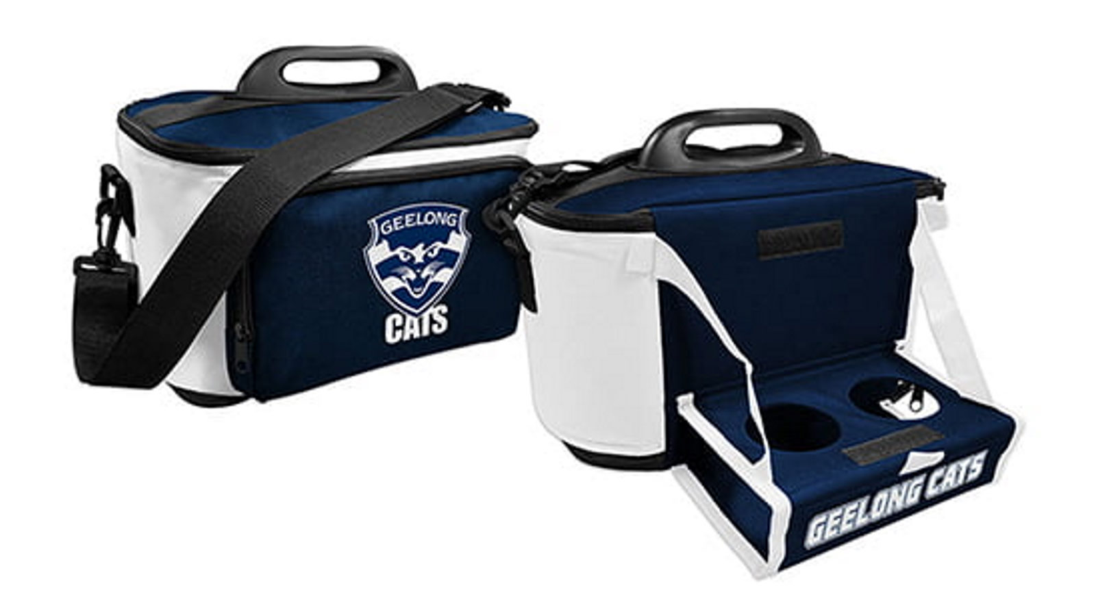 AFL Geelong Cats Lunch Cooler Bag With Drink Tray Table
