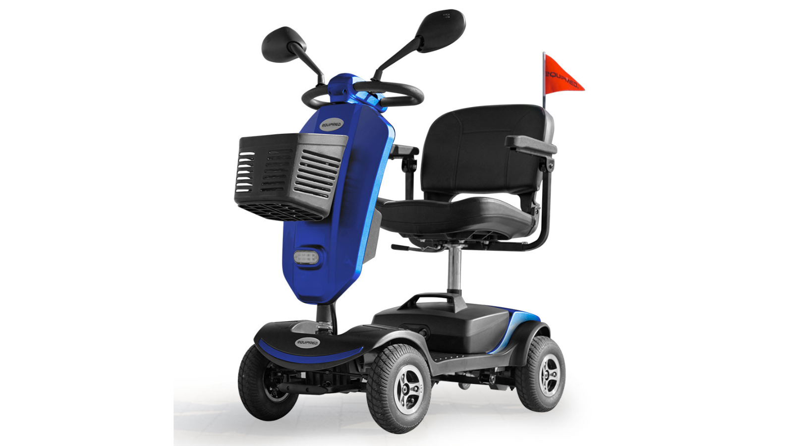Equipmed 300W 4 Wheel Adult Pathline Series Electric Mobility Scooter - Blue