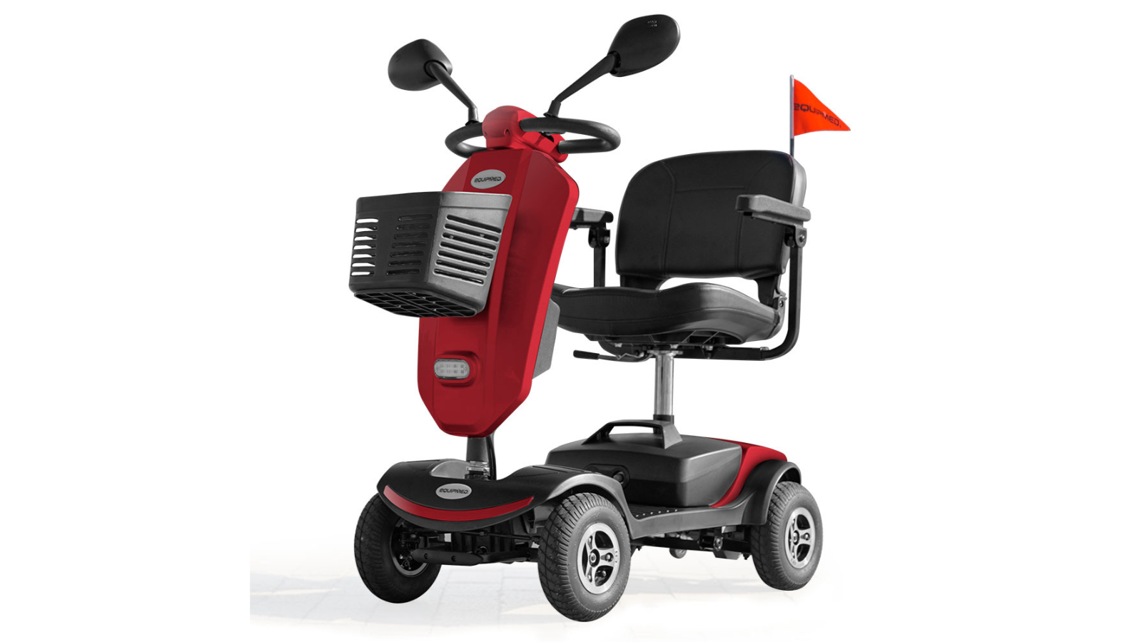 Equipmed 300W 4 Wheel Adult Pathline Series Electric Mobility Scooter - Red