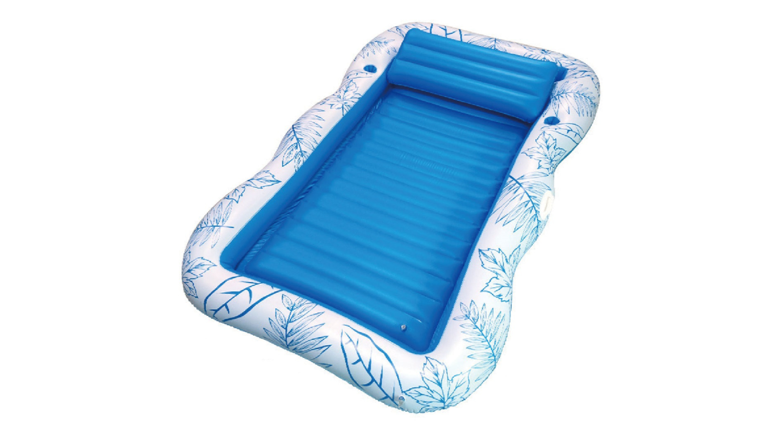 YS Large Inflatable Pool Lounger with Pillow and Cup Holder