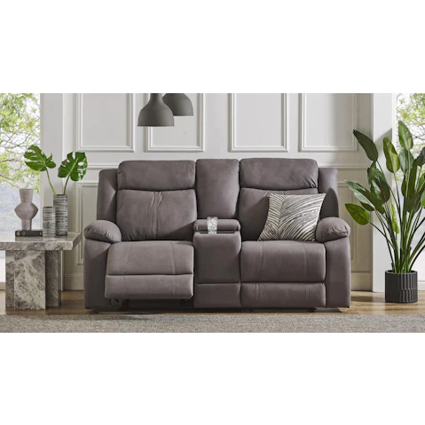 Capital 2-Seater Fabric Recliner Sofa - Grey